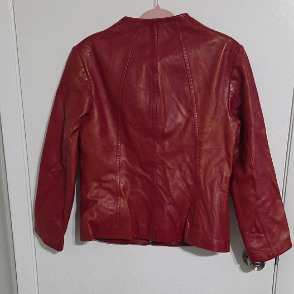 Alfani Cherry Leather Jacket